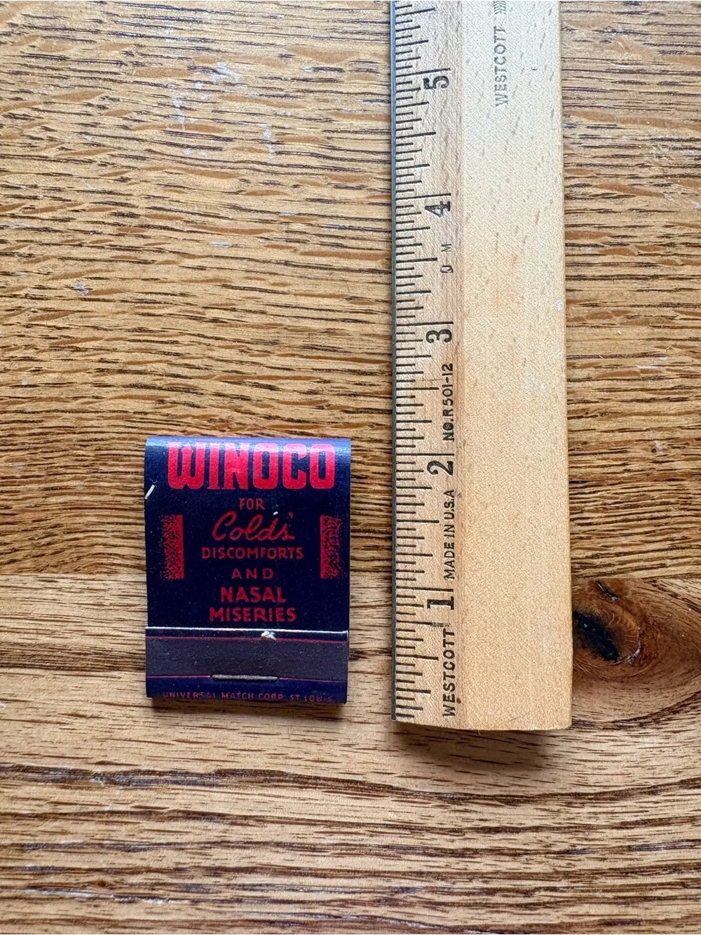 VTG- 46 books of matches- Winoco- For colds abs discomforts and nasal miseries